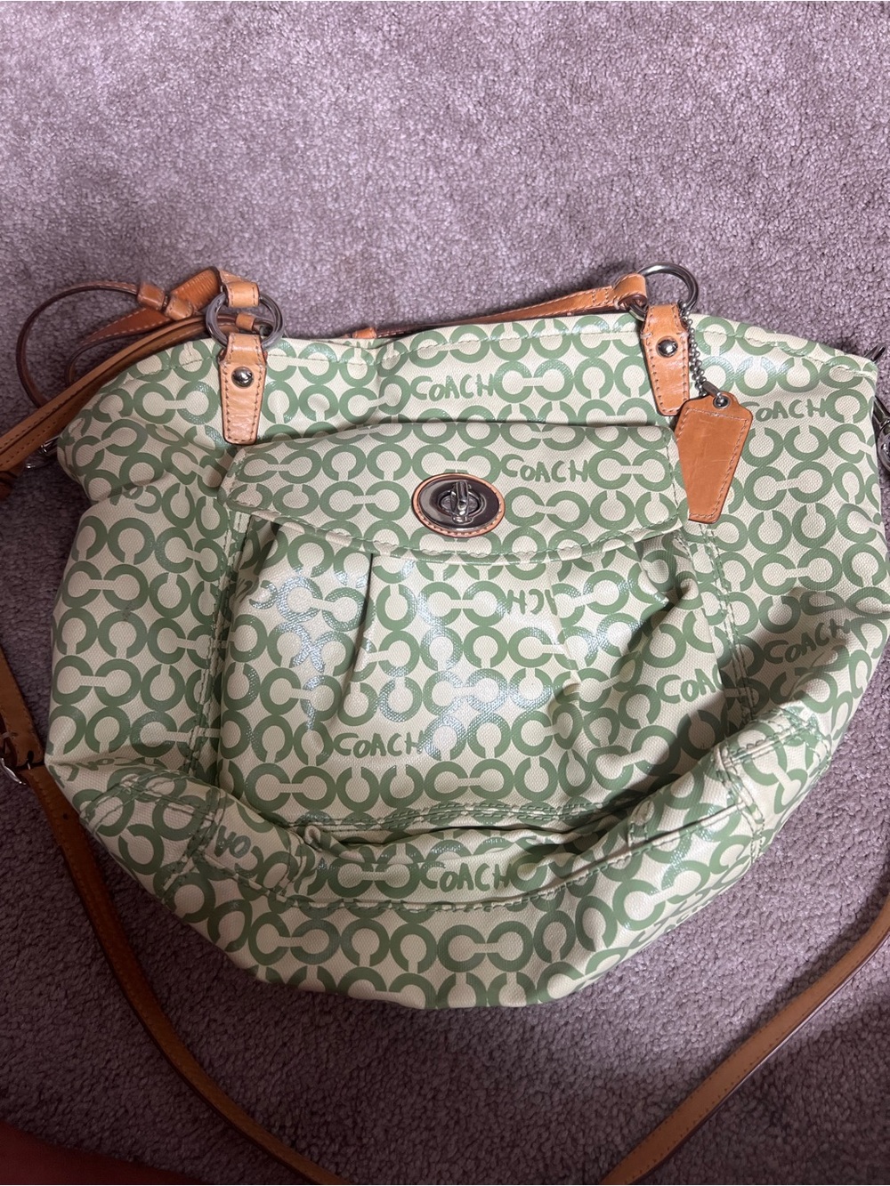 COACH Leah Signature Op Art Muti-color CC Shopper Tote Bag #13142